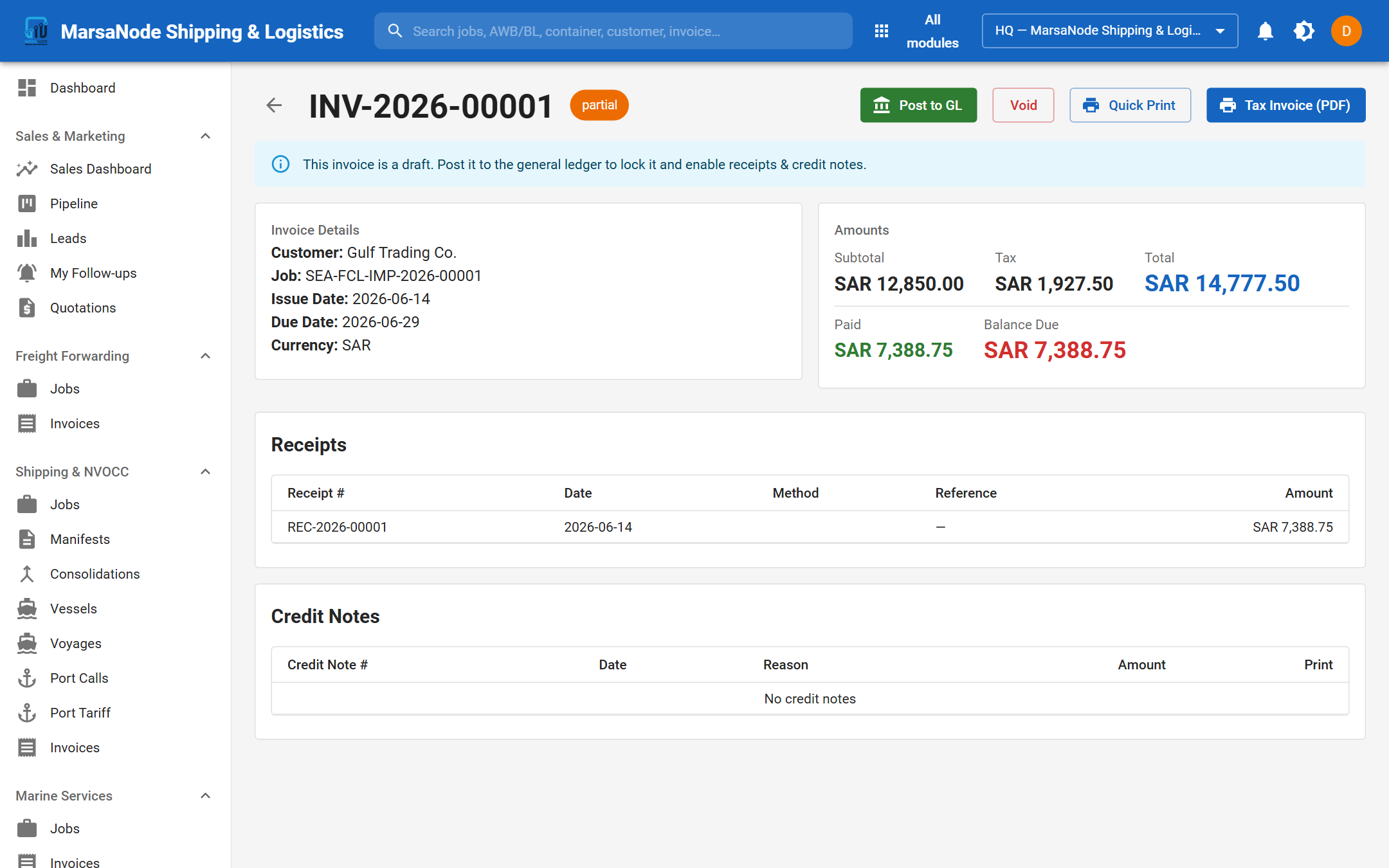 Tax invoice